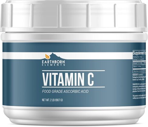 Earthborn Elements Vitamin C Powder (2 lb), Ascorbic Acid, Supplement & Cleaner in Saudi Arabia