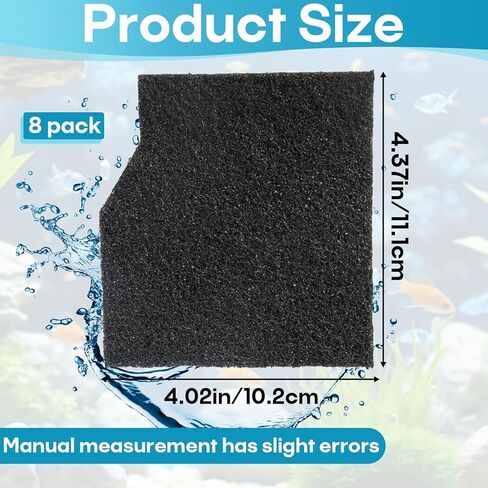 8 قطع خراطيش فلتر حوض السمك الكبيرة، مناسبة لفلتر Aqueon Smart Clean، متوافقة مع خرطوشة فلتر خزان الأسماك Aqueon Ecorenew Cartridge 50-90 جالون in Kuwait