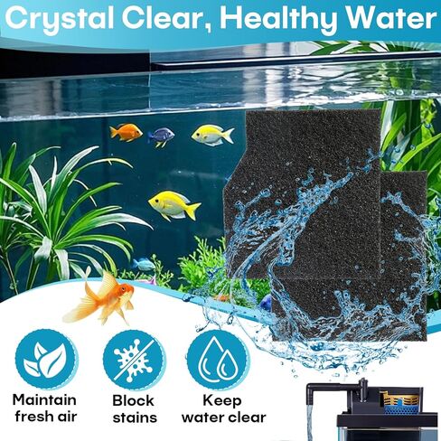 8 قطع خراطيش فلتر حوض السمك الكبيرة، مناسبة لفلتر Aqueon Smart Clean، متوافقة مع خرطوشة فلتر خزان الأسماك Aqueon Ecorenew Cartridge 50-90 جالون in Kuwait