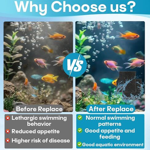 8 قطع خراطيش فلتر حوض السمك الكبيرة، مناسبة لفلتر Aqueon Smart Clean، متوافقة مع خرطوشة فلتر خزان الأسماك Aqueon Ecorenew Cartridge 50-90 جالون in Kuwait