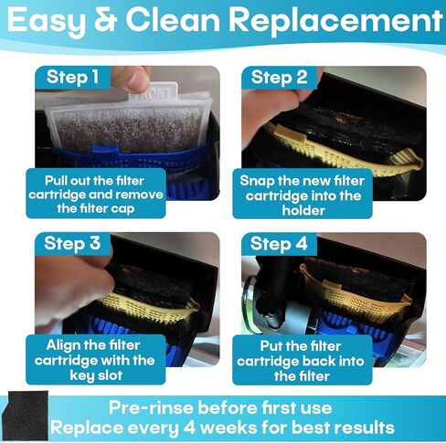 8 قطع خراطيش فلتر حوض السمك الكبيرة، مناسبة لفلتر Aqueon Smart Clean، متوافقة مع خرطوشة فلتر خزان الأسماك Aqueon Ecorenew Cartridge 50-90 جالون in Kuwait