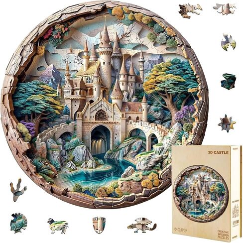 الألغاز الخشبية ، ألغاز غابات الكهف ثلاثية الأبعاد 300 قطعة ، خشب فريد من نوعه على شكل حيوانات صعبة. in Kuwait