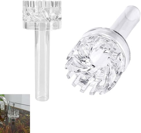 2 Pack Aquarium Surface Skimmer Protein Oil Filter Waste Removal Tool Rotating Parts for Aquatic Glass Lily Pipe Set with Skimmer Inflow and Outflow Small Nano Fish Tank Filter Pipes in Saudi Arabia