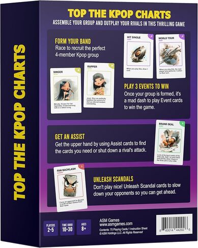 Top The Kpop Charts, a Fun Card Game for Kids, Teens and Adults. A Strategic Friend and Family Game, and a Great boy or Girl Birthday Gift for 8 Years Old and up. in Saudi Arabia