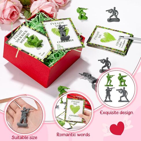 32 Pack Valentine’s Day Army Card Soldier Eraser for Kids Bulk Cute Pencil Erasers Soldier Figures with Valentine Gift Cards for Kids Classroom Prizes Exchange Party Favor in Saudi Arabia