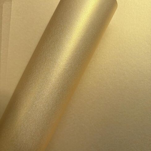 Syntego Gold Pearlescent A4 Cardstock 250gsm - 10 Sheets - Premium Colored Cardstock for Crafts, Christmas, Scrapbooking - Double Sided - Ideal for Card Making - Elegant Gold Finish in Saudi Arabia