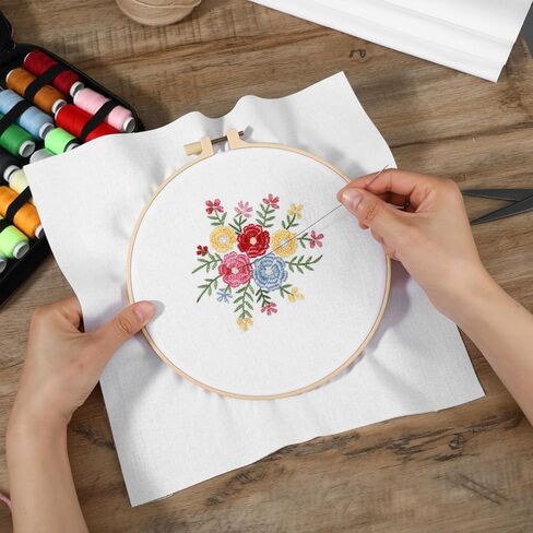 10 PCS Embroidery Fabric Squares, 11.8 × 11.8 Inch Pre-Cut White Embroidery Cloth Fabric, Embroideries Cloth Squares for Embroideries Garment Craft in Saudi Arabia