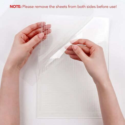 Briartw A4 Clear Photopolymer Sticky Mat with 1/4" Grid & cm and inch Dual Scales for Stencil Stamp,Drawing Template | Reusable Anti-Slip Grip Mat for Card Making, Ink Blending, Crafting in Saudi Arabia