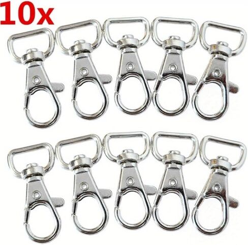 10 PCS Metal Lanyard Hook Swivel Snap for Lobster Clasp Clips in Saudi Arabia