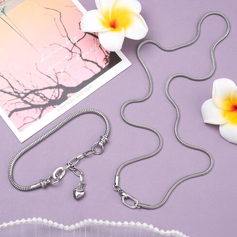 2pcs 925 Sterling Silver Oval Jewelry Clasps, Hypoallergenic Necklace Enhancer Shortener, 2 Sizes Spring Bail Clasp Rings Connector Clips for Bracelet Anklet Jewelry Making in Saudi Arabia