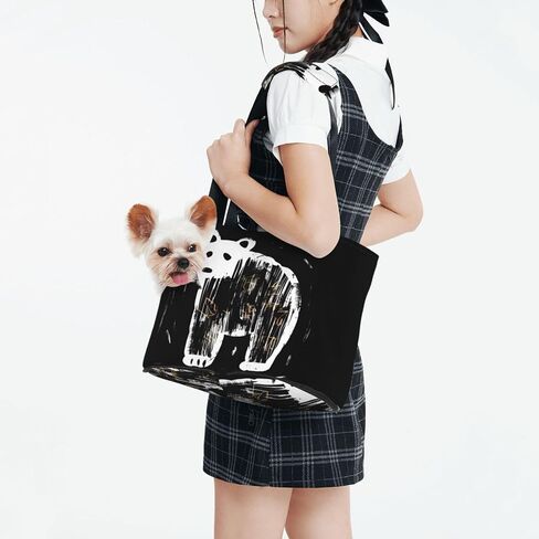 Children Drawing Bears Printed Portable pet Shoulder Bag, Suitable for Small Dogs and Cats, Shopping and Travel Dual-Purpose Bag in Saudi Arabia