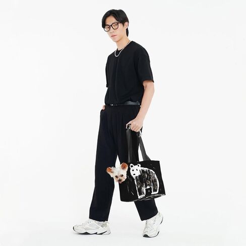 Children Drawing Bears Printed Portable pet Shoulder Bag, Suitable for Small Dogs and Cats, Shopping and Travel Dual-Purpose Bag in Saudi Arabia