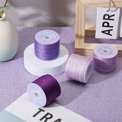 FREEBLOSS Sashiko Thread Sashiko Skein 110 Yards x 4 Colors Purple Cotton Embroidery Sewing Thread Japanese Quilting & Embroidery Sewing Kit Supplies in Saudi Arabia