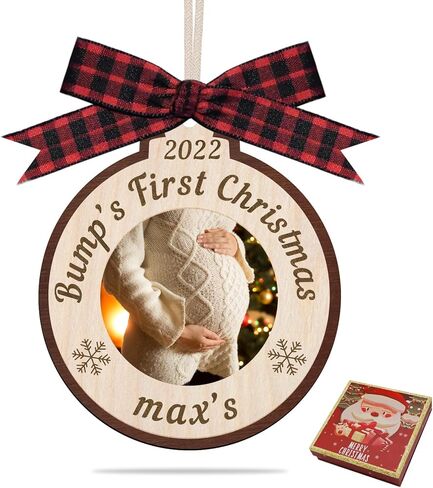 إطار صور بالموجات فوق الصوتية لعيد الميلاد من Liannan، إطار صورة بالموجات فوق الصوتية، الحب من النظرة الأولى، عرض صور بالموجات فوق الصوتية، إعلان الحمل، شجرة عيد الميلاد الإبداعية المعلقة (خشب 1) in Kuwait