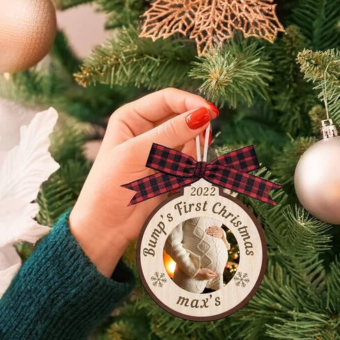 إطار صور بالموجات فوق الصوتية لعيد الميلاد من Liannan، إطار صورة بالموجات فوق الصوتية، الحب من النظرة الأولى، عرض صور بالموجات فوق الصوتية، إعلان الحمل، شجرة عيد الميلاد الإبداعية المعلقة (خشب 1) in Kuwait