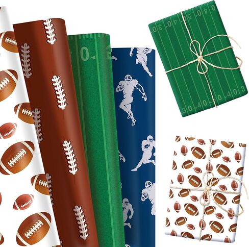 LaVenty Football Tissue Paper Rugby SportsSports Ball Gift Wrapping Paper for DIY Art Crafts Birthday Holiday Party Decor Supplies 12 Sheets 14 x 20 Inch in Saudi Arabia