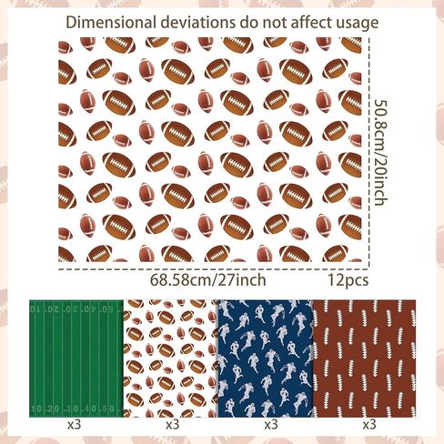 LaVenty Football Tissue Paper Rugby SportsSports Ball Gift Wrapping Paper for DIY Art Crafts Birthday Holiday Party Decor Supplies 12 Sheets 14 x 20 Inch in Saudi Arabia