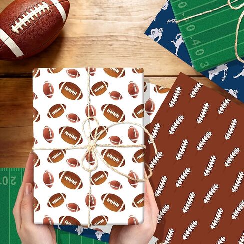 LaVenty Football Tissue Paper Rugby SportsSports Ball Gift Wrapping Paper for DIY Art Crafts Birthday Holiday Party Decor Supplies 12 Sheets 14 x 20 Inch in Saudi Arabia