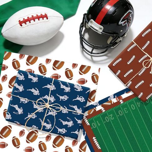 LaVenty Football Tissue Paper Rugby SportsSports Ball Gift Wrapping Paper for DIY Art Crafts Birthday Holiday Party Decor Supplies 12 Sheets 14 x 20 Inch in Saudi Arabia