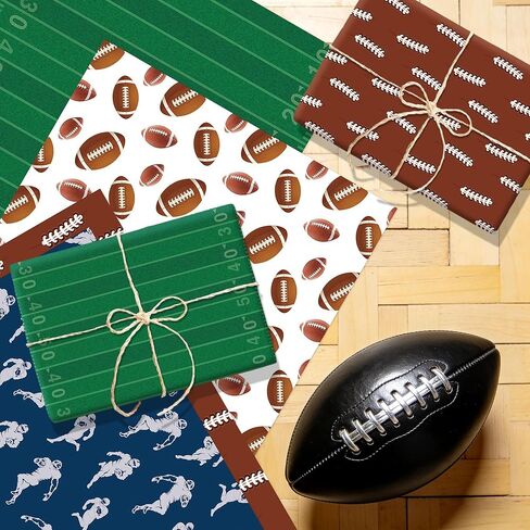LaVenty Football Tissue Paper Rugby SportsSports Ball Gift Wrapping Paper for DIY Art Crafts Birthday Holiday Party Decor Supplies 12 Sheets 14 x 20 Inch in Saudi Arabia