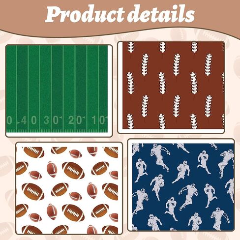 LaVenty Football Tissue Paper Rugby SportsSports Ball Gift Wrapping Paper for DIY Art Crafts Birthday Holiday Party Decor Supplies 12 Sheets 14 x 20 Inch in Saudi Arabia