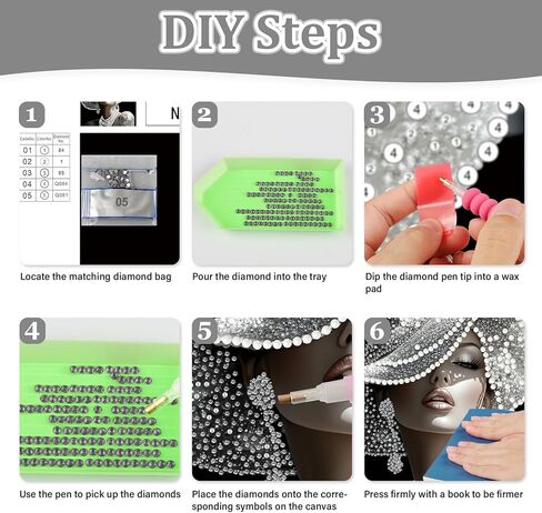 NEWENMO أنيقة سيدة الماس مجموعات الفن للبالغين، 5D خاص على شكل امرأة جميلة الماس اللوحة عدة، DIY الحفر جوهرة الفن الحرف للبالغين، ديكور جدار المنزل 12x12 بوصة in Kuwait
