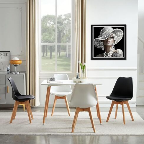 NEWENMO أنيقة سيدة الماس مجموعات الفن للبالغين، 5D خاص على شكل امرأة جميلة الماس اللوحة عدة، DIY الحفر جوهرة الفن الحرف للبالغين، ديكور جدار المنزل 12x12 بوصة in Kuwait