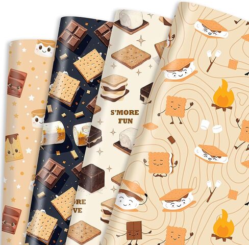 Liobelon Sushi Wrapping Paper - 12 Sheets Japanese Food and Kawaii Sushi Faces Anime Gift Wrap for Sushi Lovers, Kids & Adults Birthday, Japanese Theme Parties, Wedding, 19.7 x 27.6 Inches in Saudi Arabia