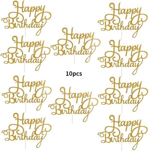 10 قطع من زينة كعكة عيد الميلاد السعيدة اللامعة اللامعة، ديكور حلوى عيد الميلاد in Saudi Arabia