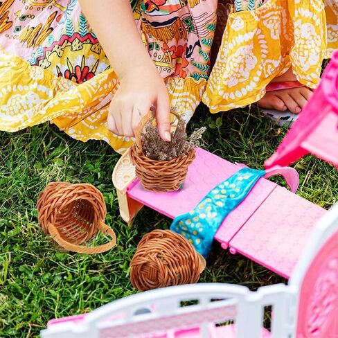 VICASKY 15pcs Woven Basket Picnic Hamper Miniature Easter Baskets Miniature Basket Easter Egg Basket Farmhouse Decor Fruit Decor Flower Basket Model Rattan Plastic Micro Scene Crafts in Saudi Arabia