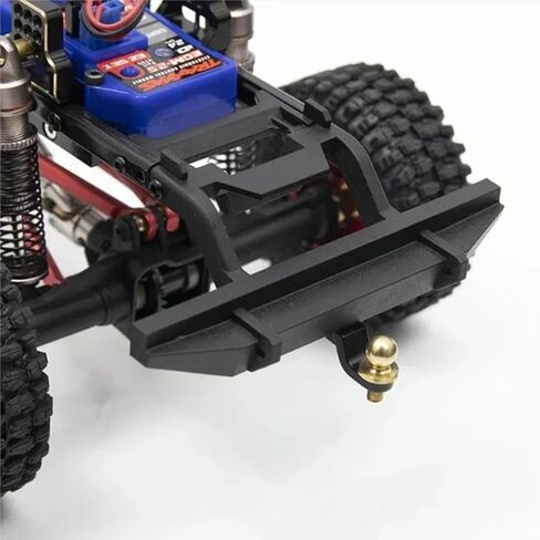 1/18 1/24 Scale RC Trailer, Metal Crawler Trailer for 1/18 TRX4M 1/24 AXIAL SCX24 RC Car, Miniature Decorative Cargo Carrier Upgrade Accessories(Titanium) in Saudi Arabia