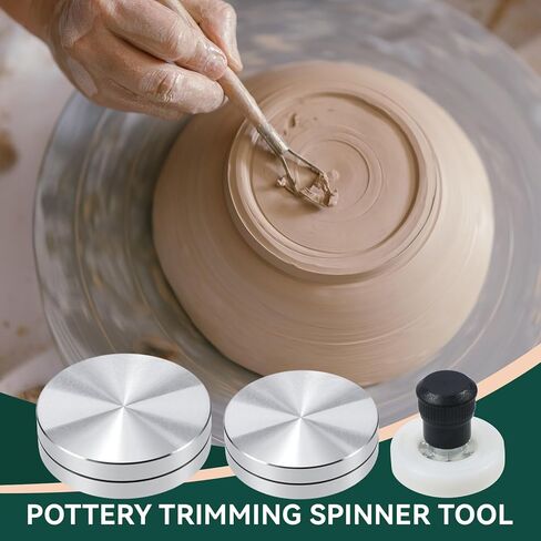 Solryne 3 Pack Pottery Trimming Spinner Tool - Rotary Trimming Tools for Pottery Wheel (30mm, 38mm, 45mm), for Potters & Beginners in Saudi Arabia