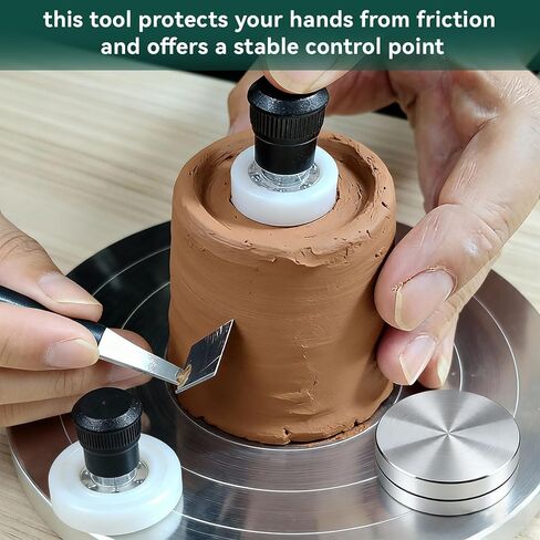 Solryne 3 Pack Pottery Trimming Spinner Tool - Rotary Trimming Tools for Pottery Wheel (30mm, 38mm, 45mm), for Potters & Beginners in Saudi Arabia