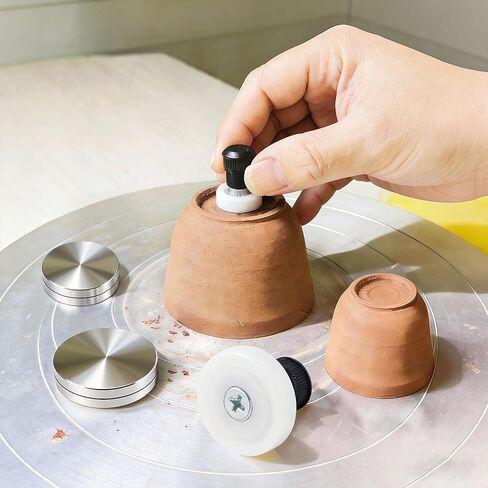 Solryne 3 Pack Pottery Trimming Spinner Tool - Rotary Trimming Tools for Pottery Wheel (30mm, 38mm, 45mm), for Potters & Beginners in Saudi Arabia