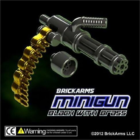 BrickArms Minigun 2.5-Inch [Black with Brass Ammo Chain] in Saudi Arabia