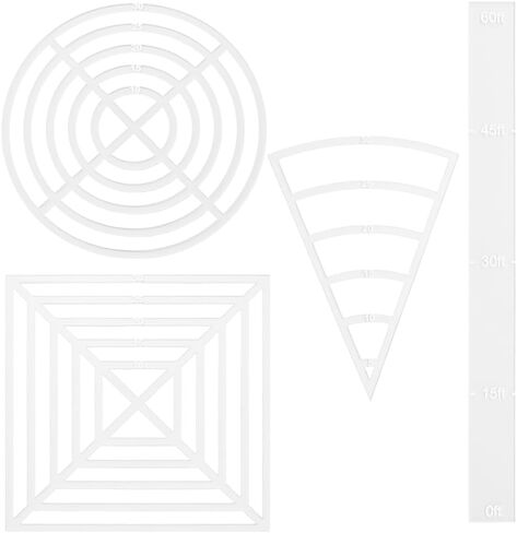 WEBEEDY 4 Styles D&D AOE Spell Damage Templates Clear Acrylic Area of Effect Spell Markers Map Grid for DND Accessories, Tabletop Board Game, Gift for DND Players in Saudi Arabia