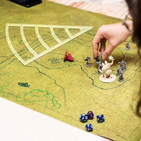 WEBEEDY 4 Styles D&D AOE Spell Damage Templates Clear Acrylic Area of Effect Spell Markers Map Grid for DND Accessories, Tabletop Board Game, Gift for DND Players in Saudi Arabia