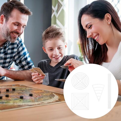 WEBEEDY 4 Styles D&D AOE Spell Damage Templates Clear Acrylic Area of Effect Spell Markers Map Grid for DND Accessories, Tabletop Board Game, Gift for DND Players in Saudi Arabia