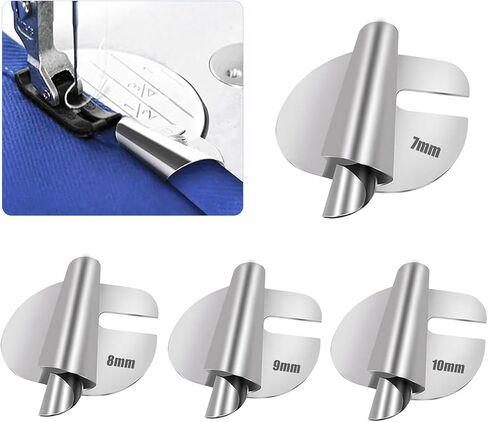 4PCS Universal Rolled Hemmer Foot Hem Presser Foot 7/8/9/10mm Wide Rolling Hem Foot Sewing Machine Presser Feet Home Industrial Curved Scroll Hemming Feet in Saudi Arabia