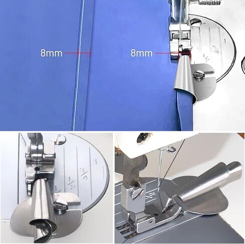 4PCS Universal Rolled Hemmer Foot Hem Presser Foot 7/8/9/10mm Wide Rolling Hem Foot Sewing Machine Presser Feet Home Industrial Curved Scroll Hemming Feet in Saudi Arabia
