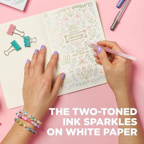 أقلام جل ظلال ذهبية من ساكورا جيلي رول - أقلام لسجل القصاصات أو المجلات أو الرسم - ذهبية مع حبر ملون متنوع - خط غامق - 5 عبوات in Kuwait