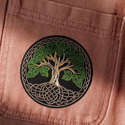 Celtic Tree of Life Spiritual Symbol Patch, Embroidered Iron-on/Sew-on Applique Badge Funny Patch Patches for Backpacks, Clothing, Hats, Jeans, DIY Accessories & Crafts, Jackets, Bags in Saudi Arabia