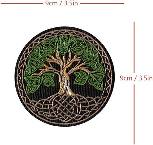 Celtic Tree of Life Spiritual Symbol Patch, Embroidered Iron-on/Sew-on Applique Badge Funny Patch Patches for Backpacks, Clothing, Hats, Jeans, DIY Accessories & Crafts, Jackets, Bags in Saudi Arabia