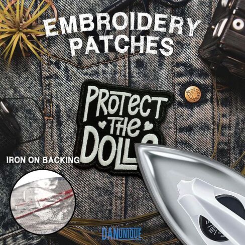 Protect The Dolls Patch Pride Month LGBTQ Queer Trans Rights Liberal Leftist Political Embroidered Patches for Caps, Bags, Backpacks, Hat, Jackets, Uniform DIY Gifts for Her Him 3 Inches in Saudi Arabia