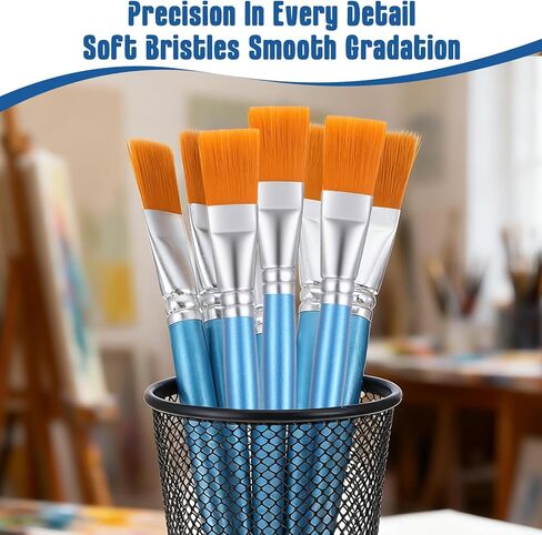 50 Pcs Flat Paint Brushes,1 Inch Craft Paint Brushes, Large Acrylic Brush for Watercolor, Acrylic,Big Painting Brush for Oil and Body Painting Crafts in Kuwait