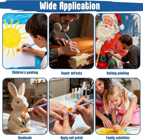 50 Pcs Flat Paint Brushes,1 Inch Craft Paint Brushes, Large Acrylic Brush for Watercolor, Acrylic,Big Painting Brush for Oil and Body Painting Crafts in Kuwait