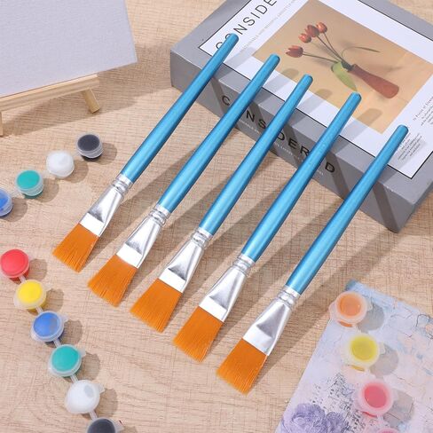 50 Pcs Flat Paint Brushes,1 Inch Craft Paint Brushes, Large Acrylic Brush for Watercolor, Acrylic,Big Painting Brush for Oil and Body Painting Crafts in Kuwait