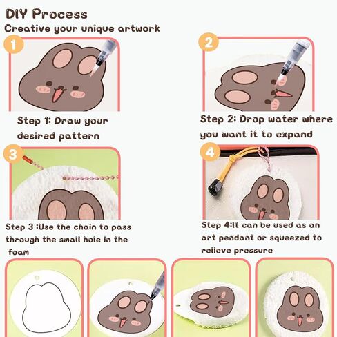 delaimastor Magic Puffy Paint 3D Drawing Magic Canvas Sponge Foam Texture Painting Kit for Summer Party Home Activities DIY Drawing Pens Art Supplies in Kuwait