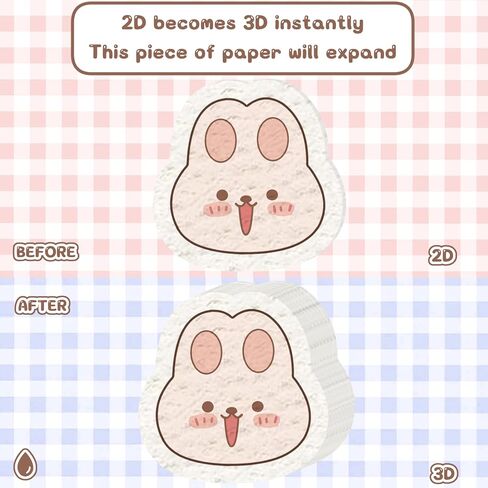 delaimastor Magic Puffy Paint 3D Drawing Magic Canvas Sponge Foam Texture Painting Kit for Summer Party Home Activities DIY Drawing Pens Art Supplies in Kuwait