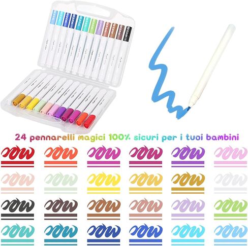 delaimastor Magic Puffy Paint 3D Drawing Magic Canvas Sponge Foam Texture Painting Kit for Summer Party Home Activities DIY Drawing Pens Art Supplies in Kuwait